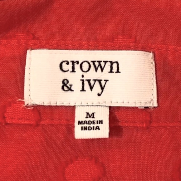 Crown & Ivy Coral Long Sleeve Blouse - Picture 9 of 10